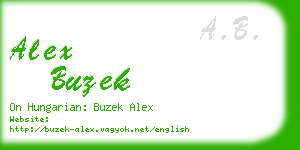 alex buzek business card